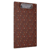 Polka Herzen auf kilim braun Klemmbrett (Rechts)