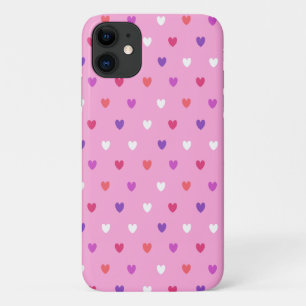 Polka-Herzen auf Rosa Case-Mate iPhone Hülle