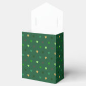 Polka Herzen auf Waldgrün Geschenkschachtel (Geöffnet)