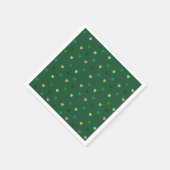 Polka Herzen auf Waldgrün Serviette (Ecke)