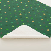 Polka Herzen auf Waldgrün Sherpadecke (3/4)