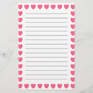 Polka-Herzen Briefpapier
