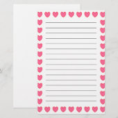 Polka-Herzen Briefpapier (Vorne/Hinten)