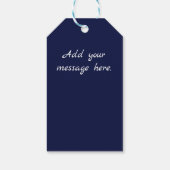 Polka Herzen in pfauenblauen Tönen Geschenkanhänger (Rückseite)