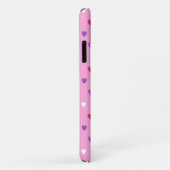 Polka-Herzen pink Case-Mate iPhone Hülle (Hinten/Rechts)