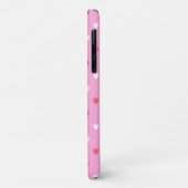 Polka-Herzen pink Case-Mate iPhone Hülle (Hinten/Links)