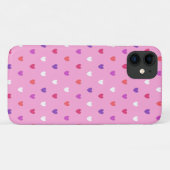 Polka-Herzen pink Case-Mate iPhone Hülle (Rückseite (Horizontal))