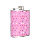 Polka-Herzen pink Flachmann (Rechts)