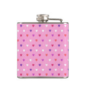 Polka-Herzen pink Flachmann (Rückseite)