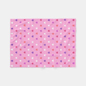 Polka-Herzen pink Fleecedecke (Vorderseite (Horizontal))