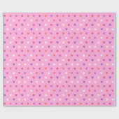 Polka-Herzen pink Geschenkpapier (Flach)
