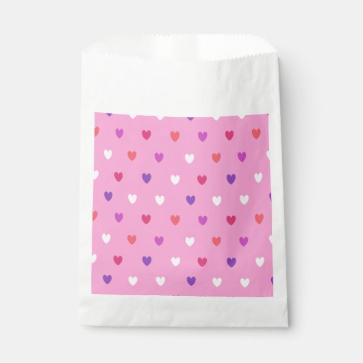 Polka-Herzen pink Geschenktütchen (Vorderseite)