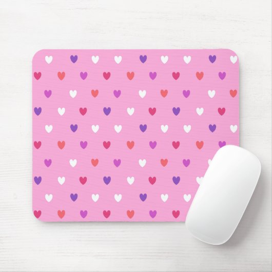 Polka-Herzen pink Mousepad (Mit Mouse)