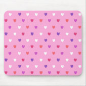 Polka-Herzen pink Mousepad (Vorne)