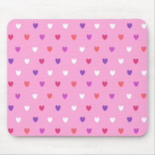 Polka-Herzen pink Mousepad