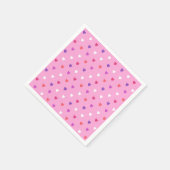 Polka-Herzen pink Serviette (Ecke)