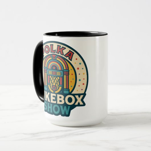 Polka Jukebox Logo Mug Tasse (Vorderseite Links)
