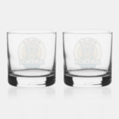 Polka Jukebox Logo Trinkwaren-Set Whiskyglas (Rückseite)