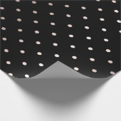 Polka Kleine Dosen Streifen Schwarz Pink Pulver Pa Geschenkpapier (Ecke)