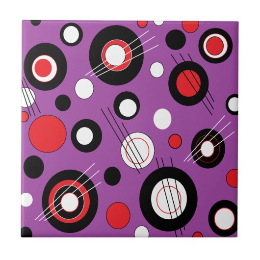 Polka Lila Fliese (Vorderseite)