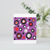 Polka Lila Postkarte (Stehend Vorderseite)