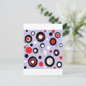Polka Lilac Postkarte (Stehend Vorderseite)