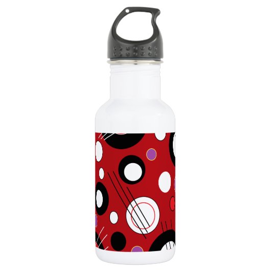 Polka Lipstick Red Trinkflasche (Vorderseite)