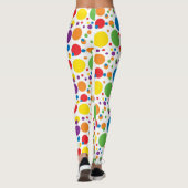 Polka macht Leggings IHR NAME Womens Custom Pants (Rückseite)