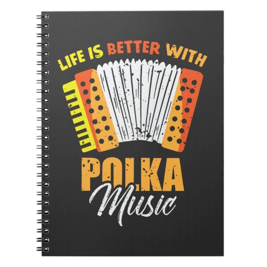 Polka Music Accordion Polnischer Tanz Notizblock (Vorderseite)