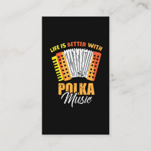 Polka Music Accordion Polnischer Tanz Visitenkarte