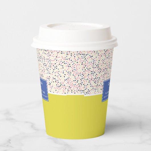 Polka-Musterfamilie oder Corporate Paper Cup Pappbecher (Links)