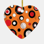 Polka-Orange Keramikornament (Vorne)