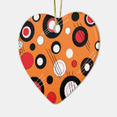 Polka-Orange Keramikornament (Links)