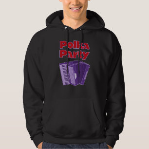 Polka Party Accordion Player Music wird merkwürdig Hoodie