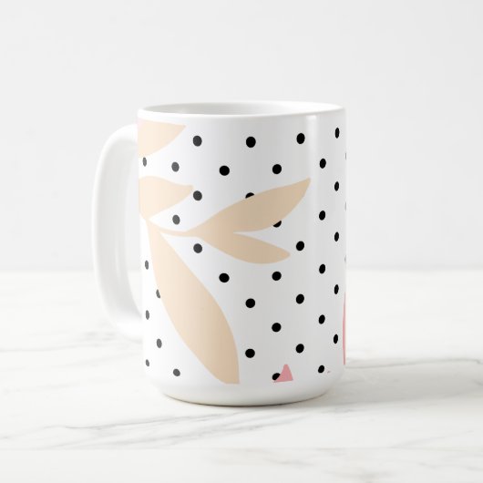 Polka Pattern, 15oz Coffee Mug Kaffeetasse (Vorderseite Links)