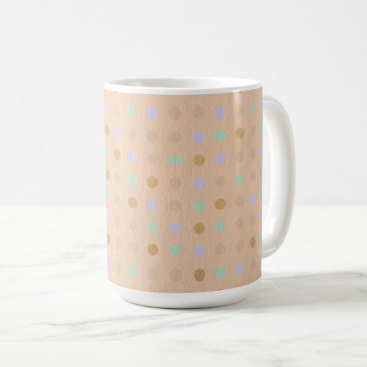 Polka Pattern, 15oz Coffee Mug Kaffeetasse (VorderseiteRechts)