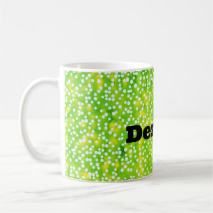 "Polka Perfection: Green Dotted Delight Tasse" Kaffeetasse