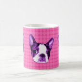 Polka-Punkt-Boston-Terrier-Welpen-Tasse Kaffeetasse (Mittel)