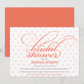 Polka-Punkt-Brautparty-Einladung Einladung (Vorne/Hinten)