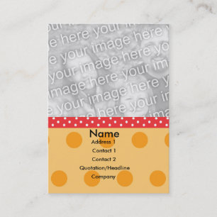 Polka-Punkt-Foto-Karte Visitenkarte