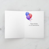 Polka-Punkt-Geburtstag-Zitat Karte (Innenseite)