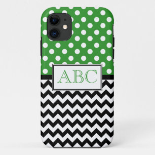 Polka-Punkt-grüner u. Zickzack iPhone 5 Kasten Case-Mate iPhone Hülle