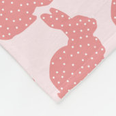 Polka-Punkt-Häschen-Fleece-Decke Fleecedecke (Ecke)