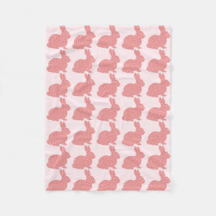 Polka-Punkt-Häschen-Fleece-Decke Fleecedecke