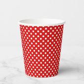 Polka-Punkt-Hintergrund Pappbecher (Vorderseite)