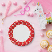 Polka-Punkt-Hintergrund Pappteller (Party)