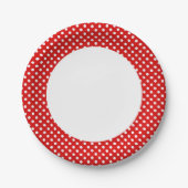 Polka-Punkt-Hintergrund Pappteller (Vorderseite)