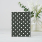 Polka-Punkt-Hintergrund Postkarte (Stehend Vorderseite)