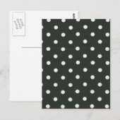 Polka-Punkt-Hintergrund Postkarte (Vorne/Hinten)