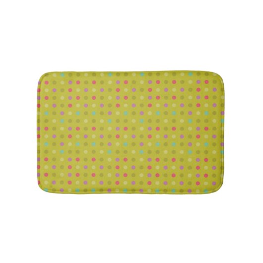 Polka-Punkt-Hintergrundmuster Badematte (Vorderseite)